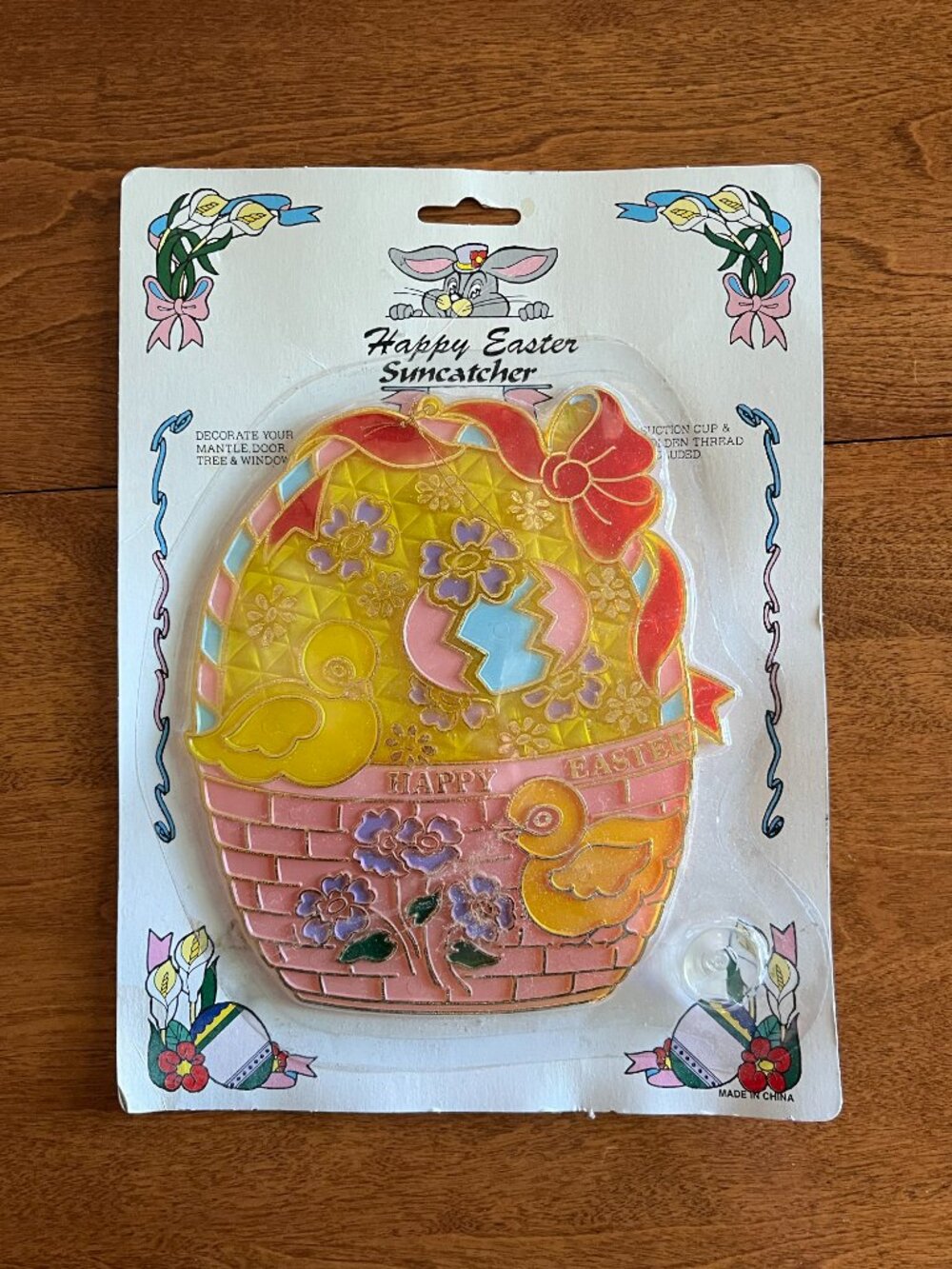Vintage "Happy Easter" suncatcher
